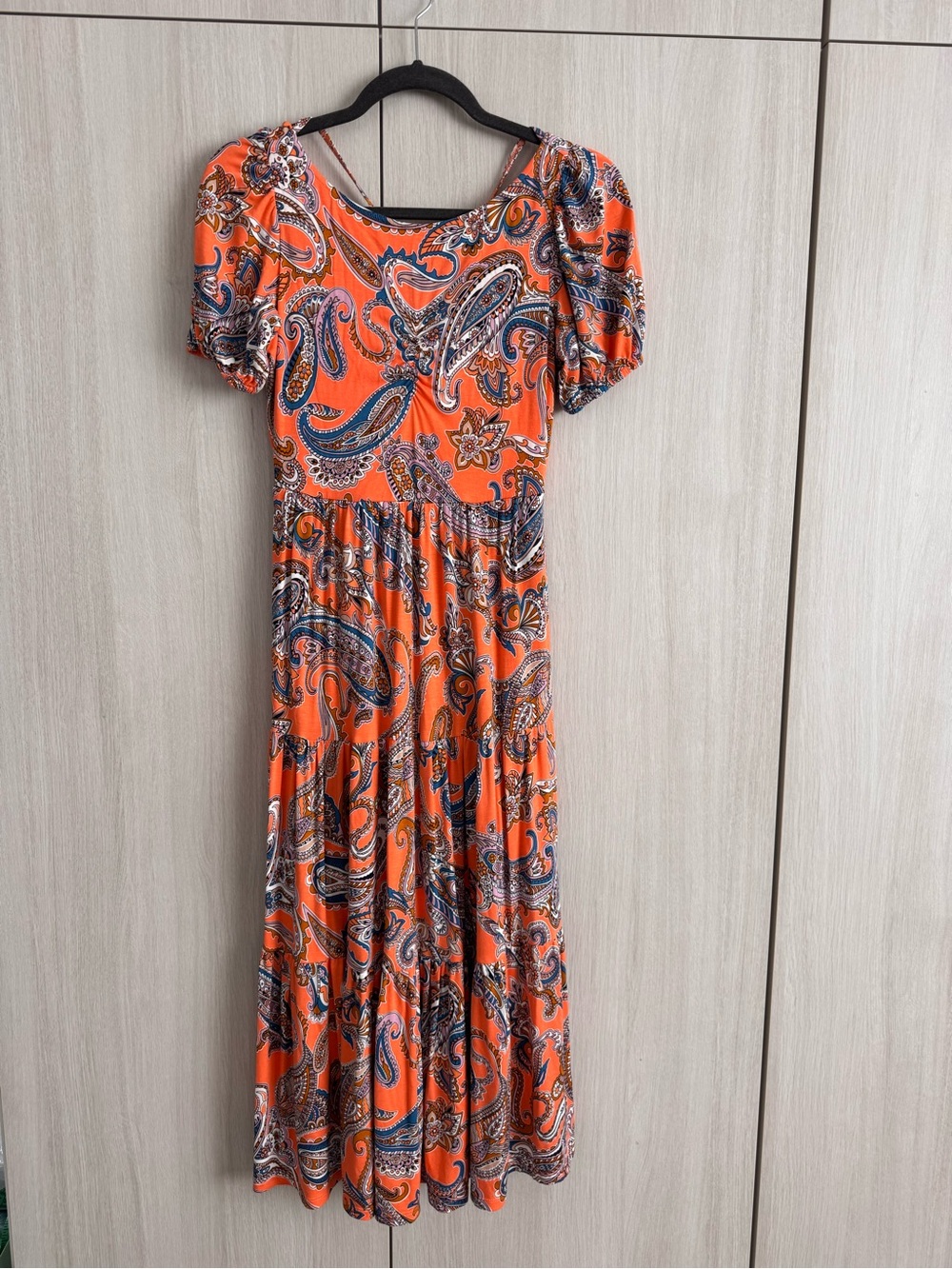 Boden Orange Paisley Maxi Dress